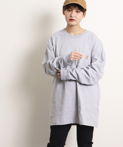 Carhartt(カーハート)の「【 Carhartt / カーハート 】 # K126 Workwear Pocket Long-Sleeve T-Shirts ワーカーポケットロングスリーブTシャツ(Tシャツ/カットソー・メンズ・ブラック/グレー/ライトグリーン/ネイビー/チャコールグレー・MEDIUM/LARGE/X-LARGE/SMALL)」の17枚目の写真