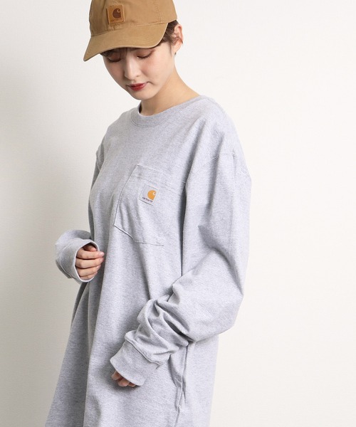 Carhartt(カーハート)の「【 Carhartt / カーハート 】 # K126 Workwear Pocket Long-Sleeve T-Shirts ワーカーポケットロングスリーブTシャツ(Tシャツ/カットソー・メンズ・ブラック/グレー/ライトグリーン/ネイビー/チャコールグレー・MEDIUM/LARGE/X-LARGE/SMALL)」の21枚目の写真