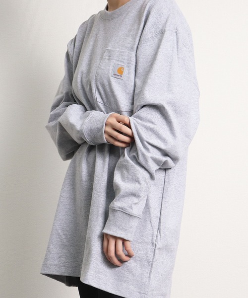 Carhartt(カーハート)の「【 Carhartt / カーハート 】 # K126 Workwear Pocket Long-Sleeve T-Shirts ワーカーポケットロングスリーブTシャツ(Tシャツ/カットソー・メンズ・ブラック/グレー/ライトグリーン/ネイビー/チャコールグレー・MEDIUM/LARGE/X-LARGE/SMALL)」の22枚目の写真