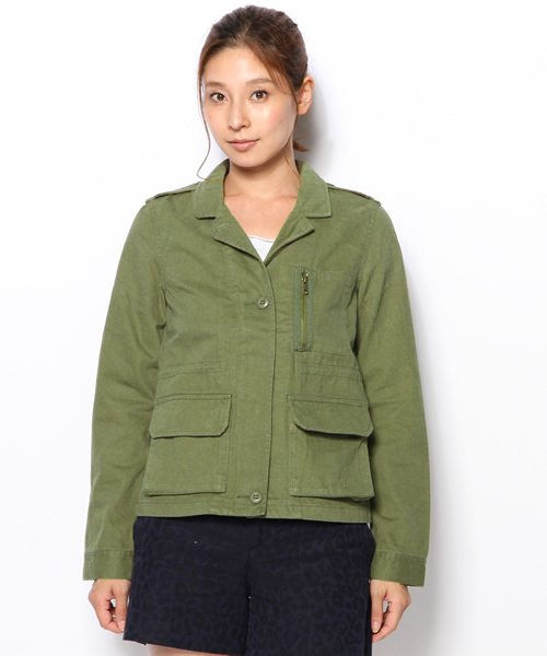 B:MING by BEAMS（ビーミングバイビームス）の「□aビーミング by ビームス / ミリタリーブルゾン（ミリタリージャケット・レディース・イエロー系その他/オリーブ/その他1・SMALL/MEDIUM）」の4枚目の写真