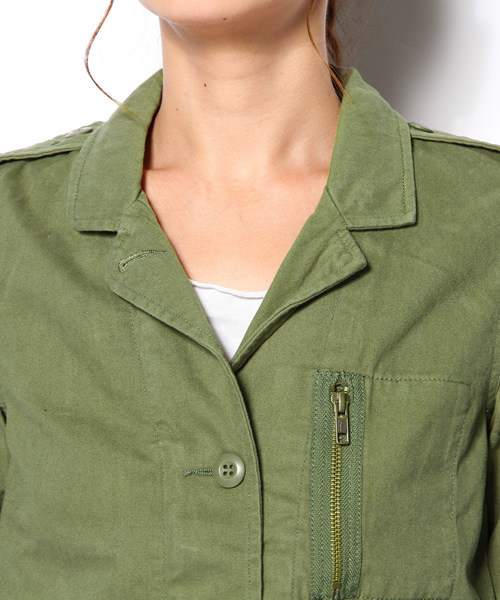 B:MING by BEAMS（ビーミングバイビームス）の「□aビーミング by ビームス / ミリタリーブルゾン（ミリタリージャケット・レディース・イエロー系その他/オリーブ/その他1・SMALL/MEDIUM）」の8枚目の写真
