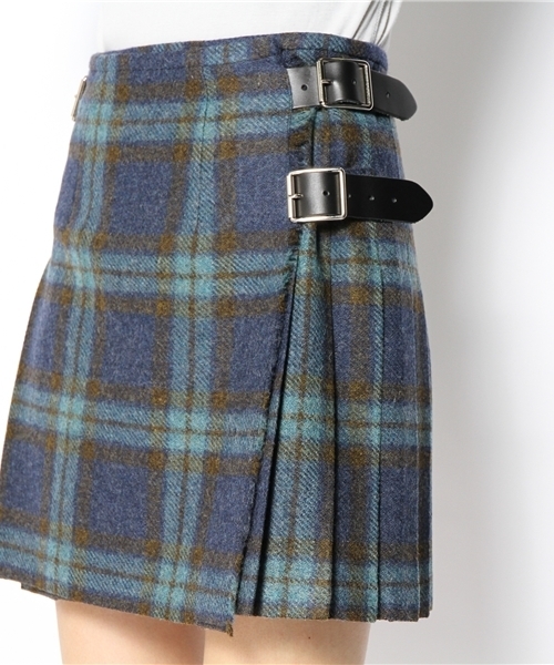 SHIPS for women(シップスフォーウィメン)の「ONEIL OF DUBLIN: ツイード ミニ キルトスカート(スカート・レディース・ブルー・SMALL/MEDIUM)」の4枚目の写真