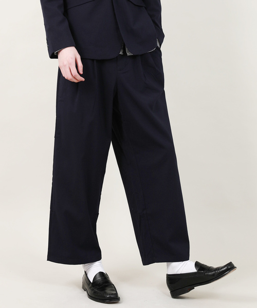 Rocky Monroe(ロッキーモンロー)の「T/R先染めストレッチワイドパンツ(その他パンツ・メンズ・グレー/チャコールグレー/ネイビー・M/L/LL)」の3枚目の写真