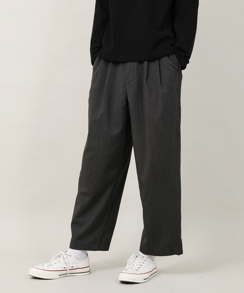 Rocky Monroe(ロッキーモンロー)の「T/R先染めストレッチワイドパンツ(その他パンツ・メンズ・グレー/チャコールグレー/ネイビー・M/L/LL)」の4枚目の写真