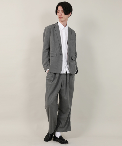 Rocky Monroe(ロッキーモンロー)の「T/R先染めストレッチワイドパンツ(その他パンツ・メンズ・グレー/チャコールグレー/ネイビー・M/L/LL)」の5枚目の写真