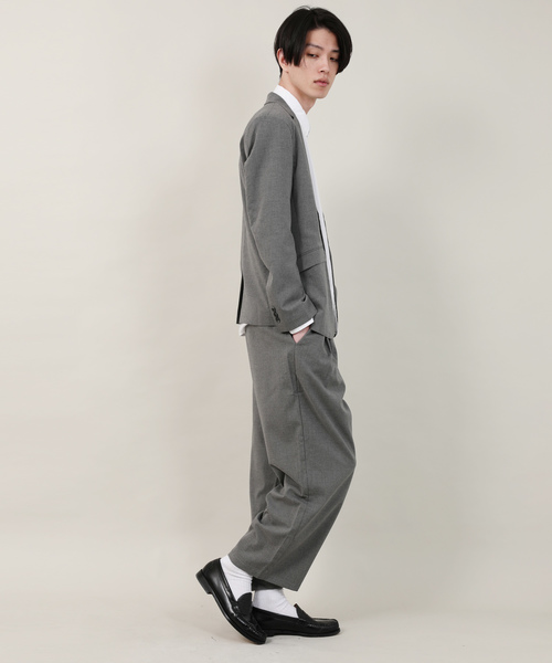 Rocky Monroe(ロッキーモンロー)の「T/R先染めストレッチワイドパンツ(その他パンツ・メンズ・グレー/チャコールグレー/ネイビー・M/L/LL)」の6枚目の写真