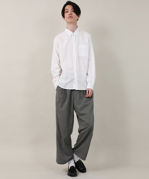 Rocky Monroe(ロッキーモンロー)の「T/R先染めストレッチワイドパンツ(その他パンツ・メンズ・グレー/チャコールグレー/ネイビー・M/L/LL)」の7枚目の写真