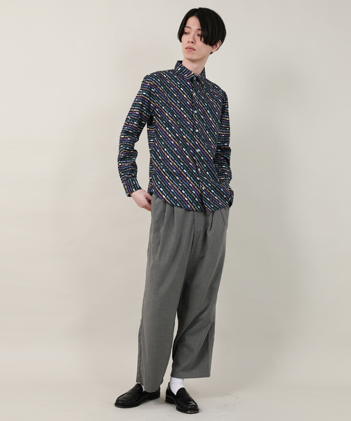 Rocky Monroe(ロッキーモンロー)の「T/R先染めストレッチワイドパンツ(その他パンツ・メンズ・グレー/チャコールグレー/ネイビー・M/L/LL)」の8枚目の写真