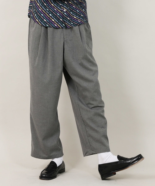 Rocky Monroe(ロッキーモンロー)の「T/R先染めストレッチワイドパンツ(その他パンツ・メンズ・グレー/チャコールグレー/ネイビー・M/L/LL)」の9枚目の写真