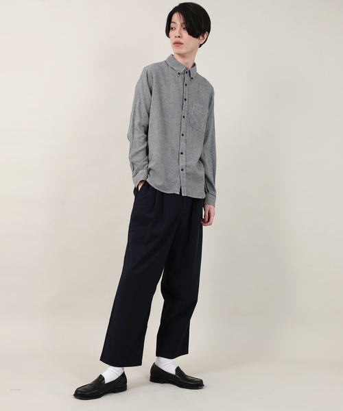 Rocky Monroe(ロッキーモンロー)の「T/R先染めストレッチワイドパンツ(その他パンツ・メンズ・グレー/チャコールグレー/ネイビー・M/L/LL)」の11枚目の写真