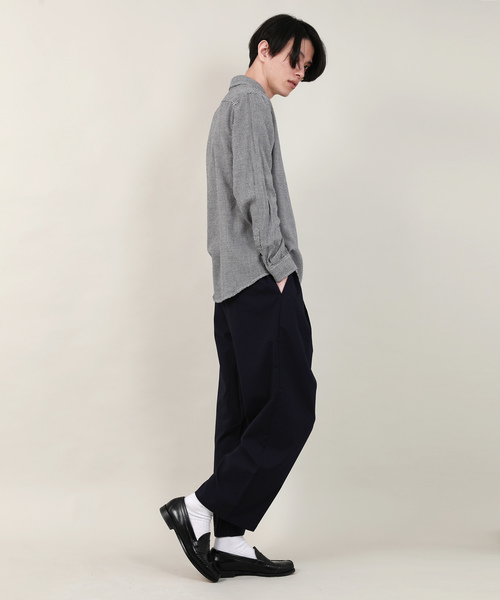 Rocky Monroe(ロッキーモンロー)の「T/R先染めストレッチワイドパンツ(その他パンツ・メンズ・グレー/チャコールグレー/ネイビー・M/L/LL)」の12枚目の写真