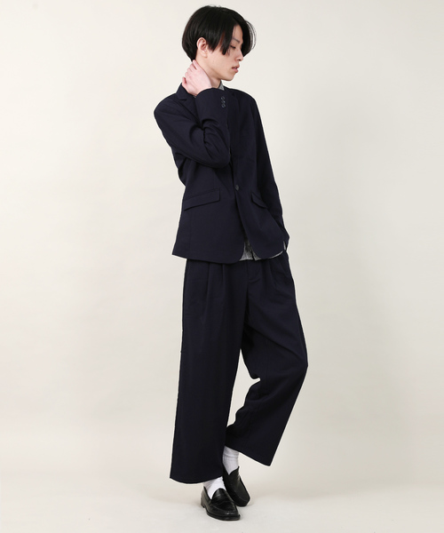 Rocky Monroe(ロッキーモンロー)の「T/R先染めストレッチワイドパンツ(その他パンツ・メンズ・グレー/チャコールグレー/ネイビー・M/L/LL)」の13枚目の写真