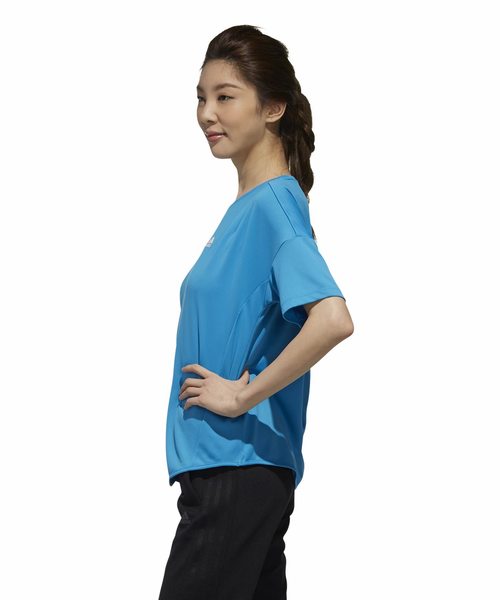 adidas（アディダス）の「アディダス adidas W 24/7 半袖Ｔシャツ（Tシャツ/カットソー・レディース・ブルー/ホワイト/ブラック・S/M/L/XL）」の8枚目の写真
