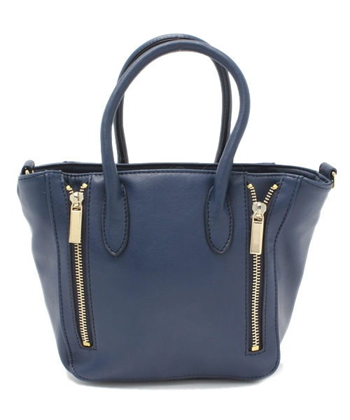 PLST（プラステ）の「2WAYジッパー付フェイクレザーミニトートバッグ（トートバッグ・レディース・サンドグレー/グリーン/ネイビー/コーラル・FREE）」の3枚目の写真