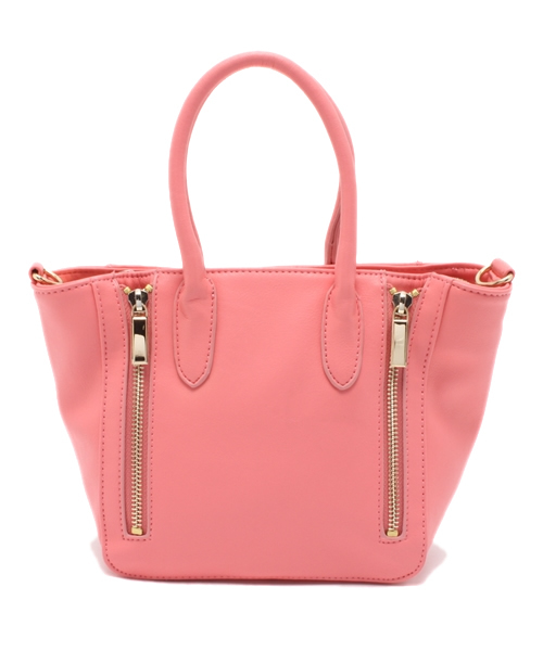 PLST（プラステ）の「2WAYジッパー付フェイクレザーミニトートバッグ（トートバッグ・レディース・サンドグレー/グリーン/ネイビー/コーラル・FREE）」の4枚目の写真