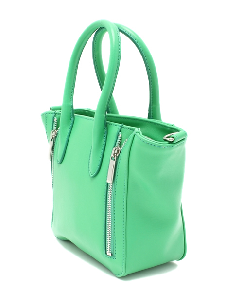 PLST（プラステ）の「2WAYジッパー付フェイクレザーミニトートバッグ（トートバッグ・レディース・サンドグレー/グリーン/ネイビー/コーラル・FREE）」の5枚目の写真