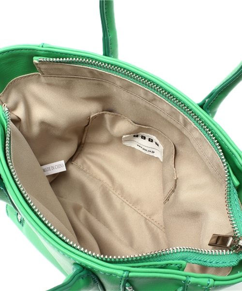 PLST（プラステ）の「2WAYジッパー付フェイクレザーミニトートバッグ（トートバッグ・レディース・サンドグレー/グリーン/ネイビー/コーラル・FREE）」の9枚目の写真