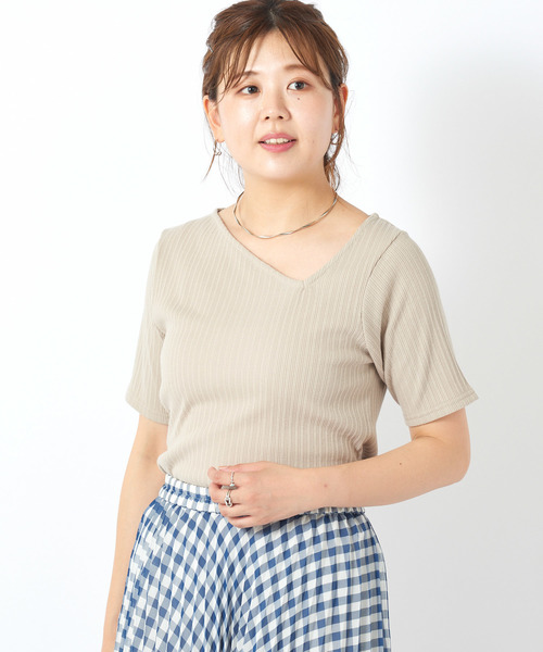 DISCOAT(ディスコート)の「太リブアシメネックプルオーバー5S(Tシャツ/カットソー・レディース・ブラック/ライトグレー/オフホワイト/パープル・FREE)」の3枚目の写真