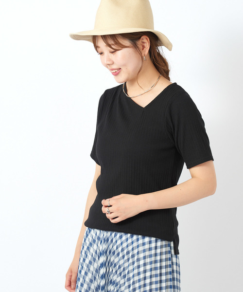 DISCOAT(ディスコート)の「太リブアシメネックプルオーバー5S(Tシャツ/カットソー・レディース・ブラック/ライトグレー/オフホワイト/パープル・FREE)」の11枚目の写真