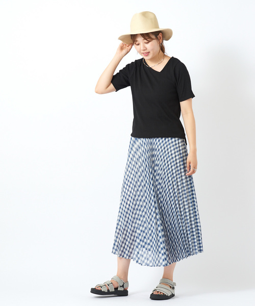 DISCOAT(ディスコート)の「太リブアシメネックプルオーバー5S(Tシャツ/カットソー・レディース・ブラック/ライトグレー/オフホワイト/パープル・FREE)」の12枚目の写真