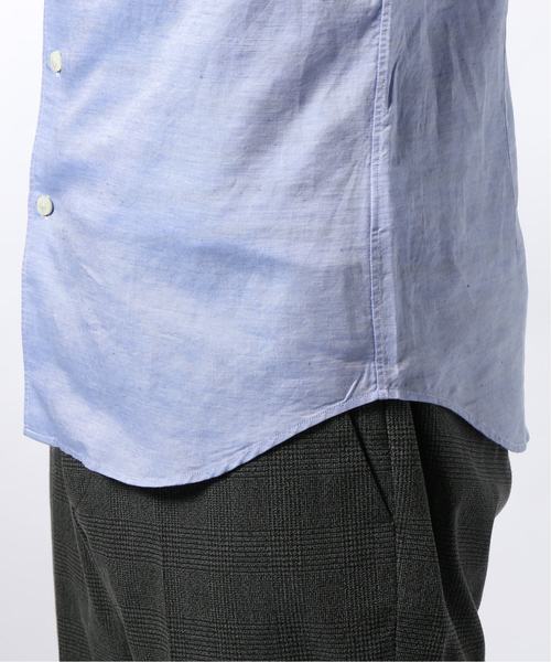 【美品】EDIFICEエデフィス　リネンシャツ 七分袖 ブルー 417 EDIFICE - 417 EDIFICE JAPAN.F INDIGO リネン7分袖シャツの