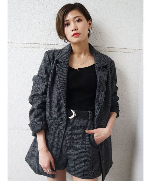 EMODA（エモダ）の「スウィッチングシングルジャケット（テーラードジャケット・レディース・ブラック/その他/その他1・FREE）」の3枚目の写真