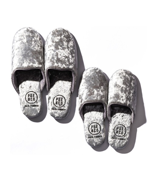 PUEBCO（プエブコ）の「VELVET SLIPPER（ルームシューズ/スリッパ・メンズ・ネイビー/グリーン/シルバー系その他・SMALL/LARGE）」の14枚目の写真