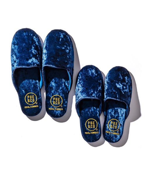 PUEBCO（プエブコ）の「VELVET SLIPPER（ルームシューズ/スリッパ・メンズ・ネイビー/グリーン/シルバー系その他・SMALL/LARGE）」の13枚目の写真