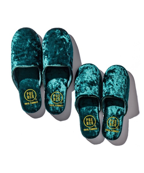 PUEBCO（プエブコ）の「VELVET SLIPPER（ルームシューズ/スリッパ・メンズ・ネイビー/グリーン/シルバー系その他・SMALL/LARGE）」の12枚目の写真