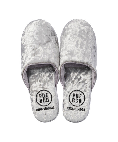 PUEBCO（プエブコ）の「VELVET SLIPPER（ルームシューズ/スリッパ・メンズ・ネイビー/グリーン/シルバー系その他・SMALL/LARGE）」の9枚目の写真