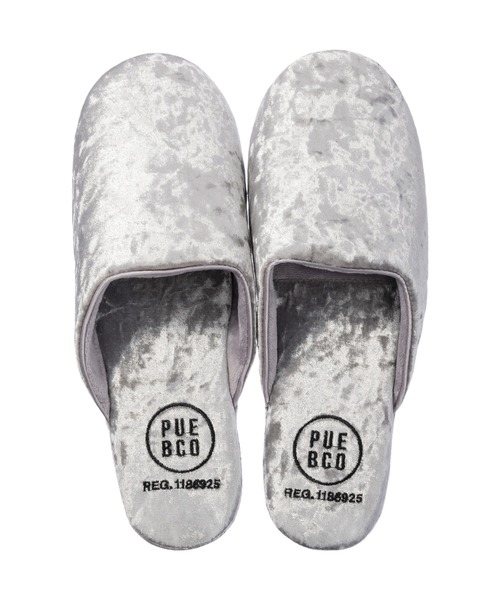 PUEBCO（プエブコ）の「VELVET SLIPPER（ルームシューズ/スリッパ・メンズ・ネイビー/グリーン/シルバー系その他・SMALL/LARGE）」の6枚目の写真