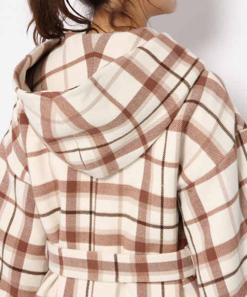 Heather（ヘザー）の「チェックミドルフードコート 847447（ダウン