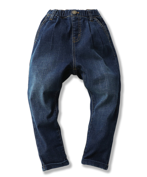 devirock(デビロック)の「デニムタックパンツ(その他パンツ・キッズ・ネイビー/サックスブルー/ブルー系その他/ワンウォッシュ・80cm/90cm/95cm/110cm/100cm/120cm/130cm/140cm/150cm/160cm)」の16枚目の写真