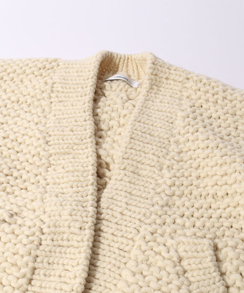 ALLUMER（アリュメール）の「[ALLUMER/アリュメール] ハンドニットケーブルニットカーディガン（カーディガン/ボレロ・レディース・ホワイト/グレー/ベージュ・1）」の12枚目の写真