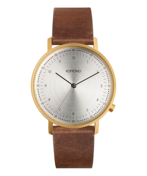 KOMONO.（コモノ）の「「KOMONO　コモノ」腕時計 ルイス　レザーベルト（アナログ腕時計・メンズ・ブラック×ホワイト/ブラウン系その他/ベージュ系その他/レッド系その他/ブラウン系その他3/ブラウン系その他4/ブラック×シルバー/ブラック×ブルー/ベージュ×ブラック/ブラウン系その他2・FREE）」の5枚目の写真
