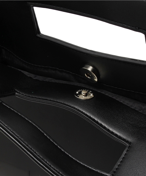 WEGO(ウィゴー)の「WEGO/エンボスバッグ(ボストンバッグ・レディース・ブラック/ピンク・FREE)」の5枚目の写真