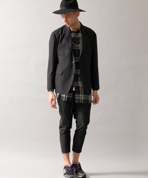 MONKEY TIME（モンキータイム）の「MT ∴ ジップ イージー スラックス/パンツ  ◆（スラックス・メンズ・ブラック・MEDIUM/SMALL/X-LARGE/LARGE）」の2枚目の写真