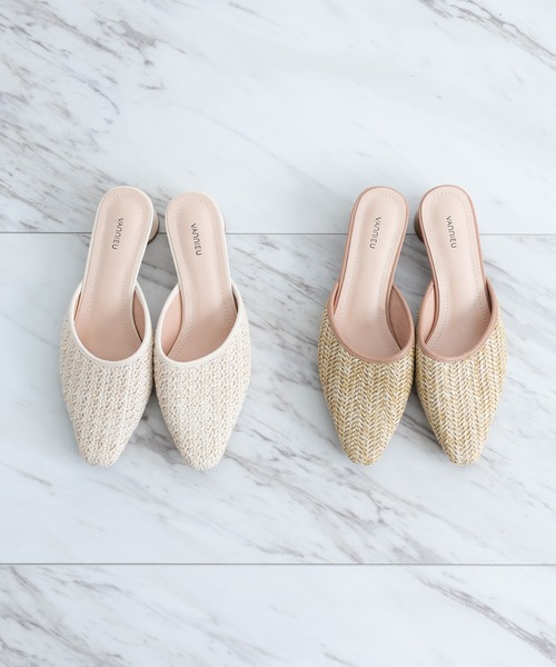 VANNIE U（ヴァニーユー）の「メッシュミュール（サンダル・レディース・ベージュ/ナチュラル・SMALL/MEDIUM/LARGE）」の4枚目の写真