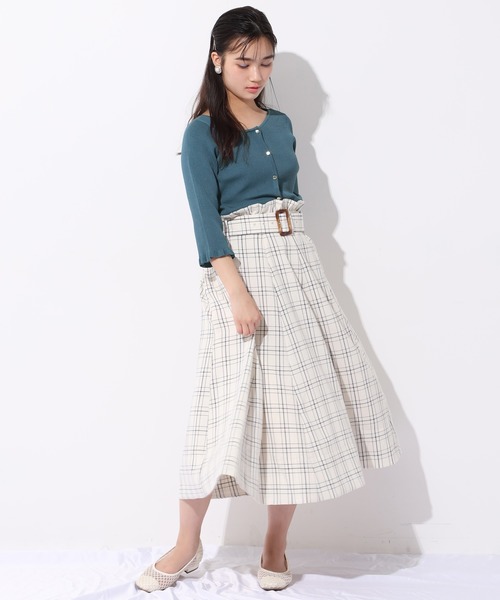 one after another NICE CLAUP(ワンアフターアナザーナイスクラップ)の「前後2wayアシンメトリーニット(ニット/セーター・レディース・アイボリー/ベージュ/ブルー/ピンク・FREE)」の6枚目の写真