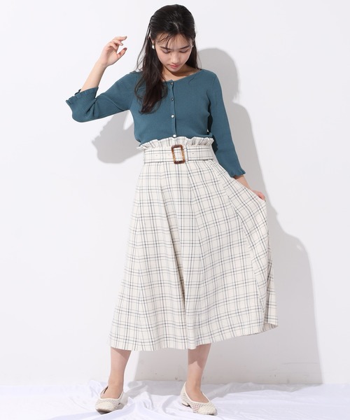 one after another NICE CLAUP(ワンアフターアナザーナイスクラップ)の「前後2wayアシンメトリーニット(ニット/セーター・レディース・アイボリー/ベージュ/ブルー/ピンク・FREE)」の22枚目の写真