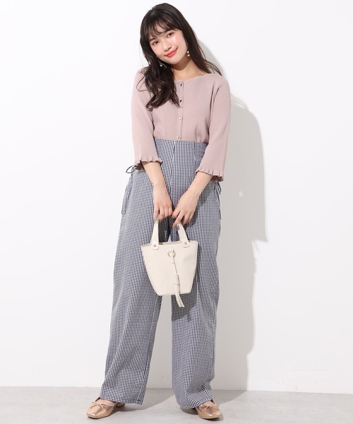 one after another NICE CLAUP(ワンアフターアナザーナイスクラップ)の「前後2wayアシンメトリーニット(ニット/セーター・レディース・アイボリー/ベージュ/ブルー/ピンク・FREE)」の18枚目の写真