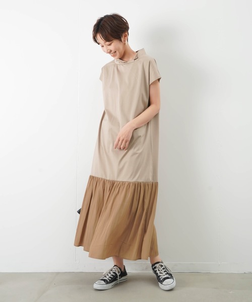 Luca ルカ レディラックルカ のファッション Luca Lady Luck Lc Lll ワンピース ドレス セール Luck Luca ルカ レディラックルカ のワンピース Lc Lll 衿デザインドッキングワンピース ワンピース 割引発見即納の