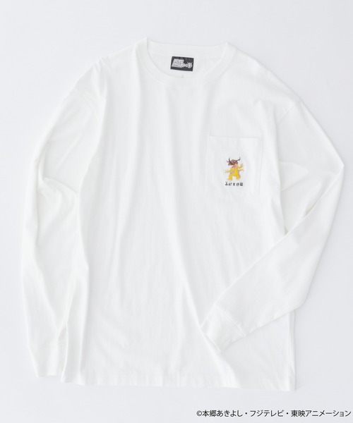 MONO-MART(モノマート)の「デジモンアドベンチャー: 別注 キャラ刺繍 ポケット付きオーバーサイズL/Sカットソー(Tシャツ/カットソー・メンズ・ホワイト/ブラック/ホワイト系その他/ブラック系その他/ベージュ系その他/グレイッシュベージュ・M/L)」の13枚目の写真