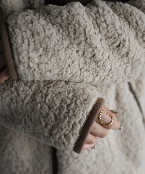 セール】【Fizz/フィズ】 フード付き ハイネック両面ボア