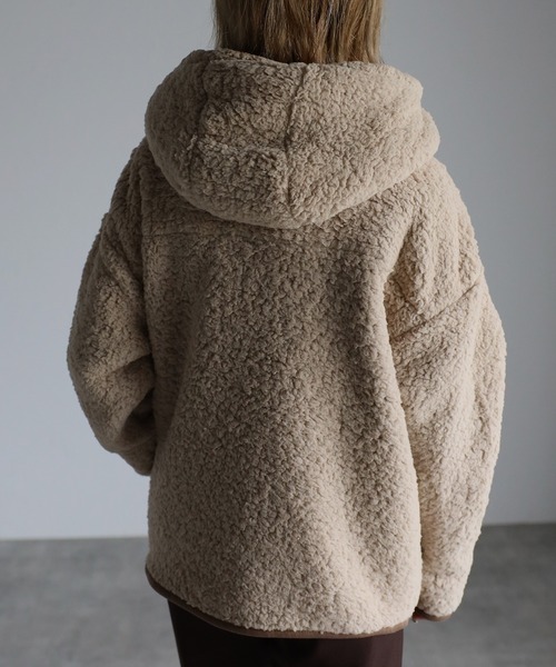 セール】【Fizz/フィズ】 フード付き ハイネック両面ボア