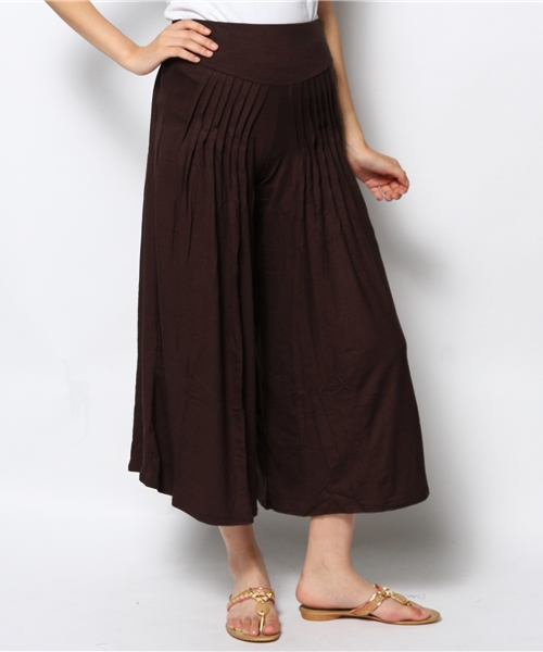 チャイハネ（チャイハネ）の「【チャイハネ】シンプルワイドパンツ（その他パンツ・レディース・ブラック/ブラウン/ターコイズブルー/カーキ/グリーン/ワイン/ネイビー・FREE）」の14枚目の写真