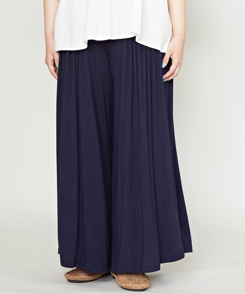 チャイハネ（チャイハネ）の「【チャイハネ】シンプルワイドパンツ（その他パンツ・レディース・ブラック/ブラウン/ターコイズブルー/カーキ/グリーン/ワイン/ネイビー・FREE）」の5枚目の写真