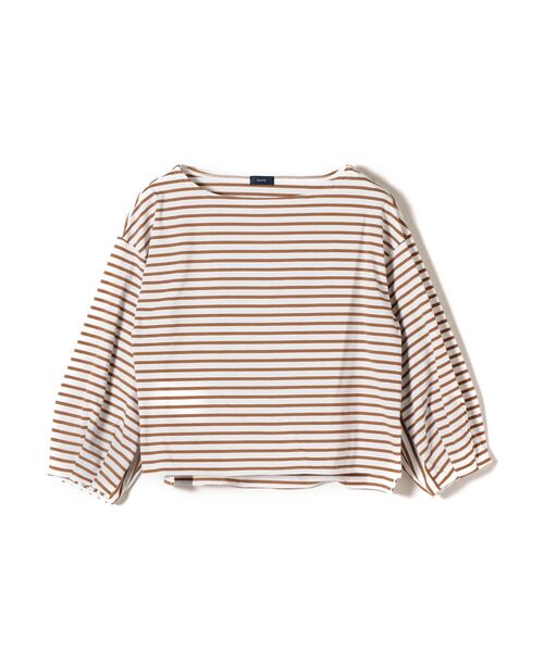 SHIPS(シップス)の「【WEB限定】スリーブデザインボーダートップス◇(Tシャツ/カットソー・レディース・ライトブルー/ベージュ/ネイビー/イエロー/ラベンダー・SMALL/MEDIUM)」の22枚目の写真