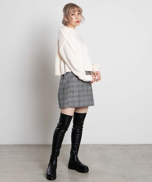 WEGO（ウィゴー）の「WEGO/アソートタイトミニスカパン（スカート・レディース・グレー系その他2/ブラック系その他2/グリーン系その他/ブラック/パープル系その他2・LARGE/SMALL/MEDIUM/X-SMALL）」の17枚目の写真