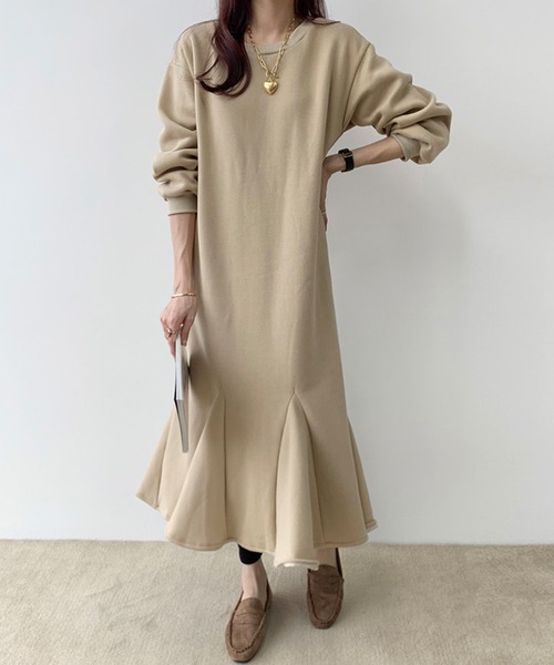 裏起毛フレア裾スエットワンピース ロング ワンピース Smile Orchid スマイルオーキッド のファッション通販 Zozotown